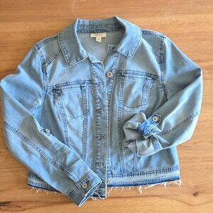Style & Co. Denim Jacket | Size S | Light Wash Raw Hem